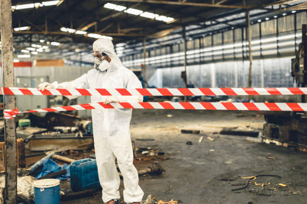 Professional Biohazard Cleanup technician working in Clarkesville, GA